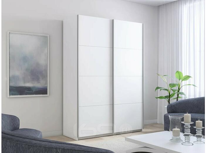 Шкаф Прайм 2 TM_L-140 Белый снег ЛДСП 1400*2300*570