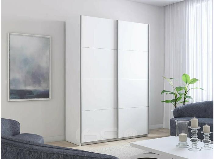 Шкаф Прайм 2 TM_L-140 Белый снег ЛДСП 1400*2300*570