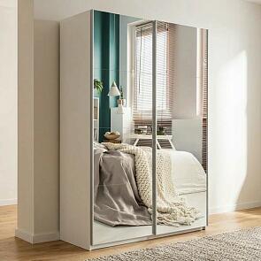 Шкаф Прайм 2 TM_L-140 Белый снег Зеркало 1400*2300*570