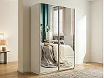 Шкаф Прайм 2 TM_L-140 Белый снег Зеркало 1400*2300*570