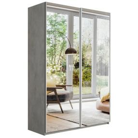 Шкаф Прайм 2 TM_L-140 Бетон Зеркало 1400*2300*570