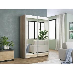 Шкаф Прайм 2 TM_L-140 Крафт Табачный Зеркало 1400*2300*570