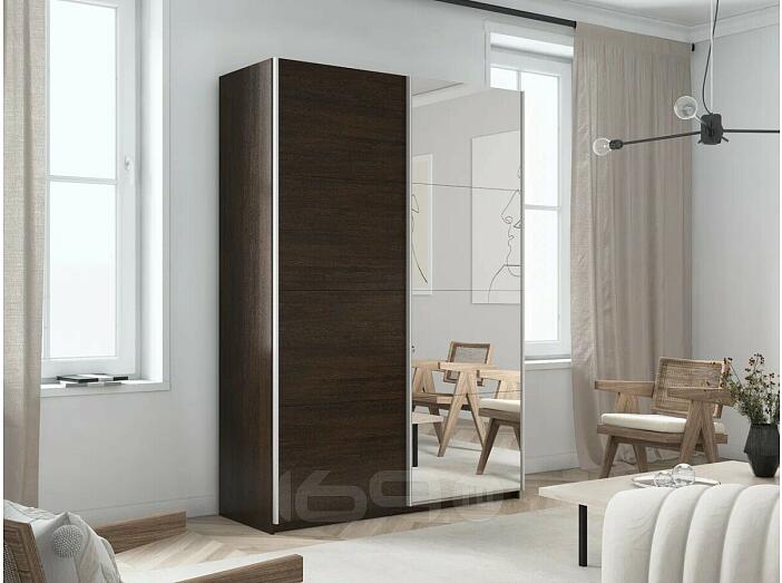 Шкаф Прайм 2 TM_L-140 Венге ЛДСП Зеркало 1400*2300*570