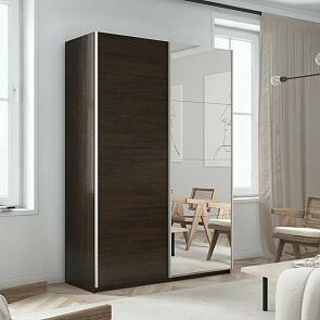 Шкаф Прайм 2 TM_L-140 Венге ЛДСП Зеркало 1400*2300*570