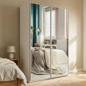 Шкаф Прайм 2 TM_L-160 Белый снег Зеркало 1600*2300*570