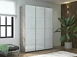 Шкаф Прайм 3 TM_L-180 Бетон Стекло белое 1800*2300*570