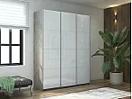 Шкаф Прайм 3 TM_L-180 Бетон Стекло белое 1800*2300*570