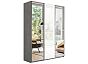 Шкаф Прайм 3 TM_L-180 Бетон Зеркало Стекло белое Зеркало 1800*2300*570