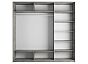 Шкаф Прайм 3 TM_L-180 Бетон Зеркало Стекло белое Зеркало 1800*2300*570