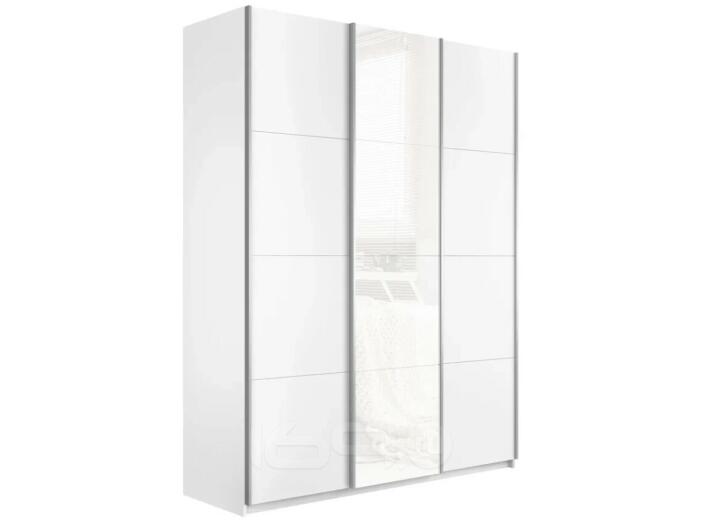 Шкаф Прайм 3 TM_L-210 Белый снег ЛДСП Стекло белое ЛДСП  2100*2300*570