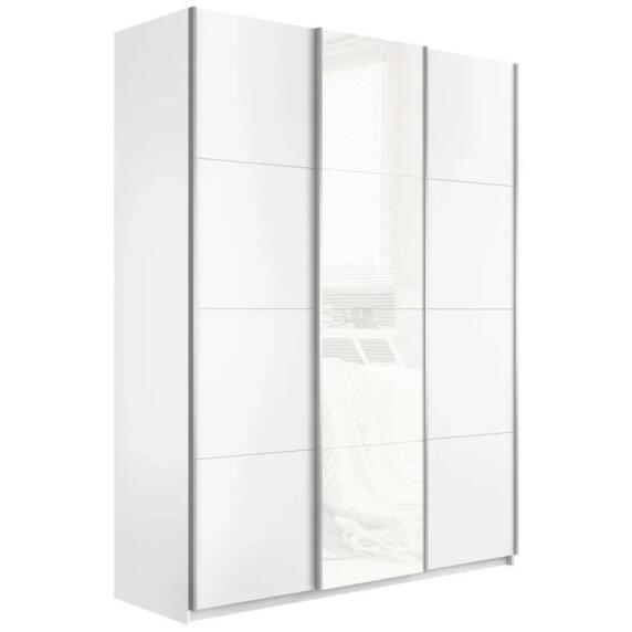 Шкаф Прайм 3 TM_L-210 Белый снег ЛДСП Стекло белое ЛДСП  2100*2300*570