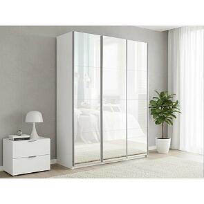 Шкаф Прайм 3 TM_L-210 Белый снег Стекло белое 2100*2300*570