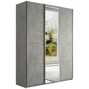 Шкаф Прайм 3 TM_L-210 Бетон ЛДСП Зеркало ЛДСП 2100*2300*570