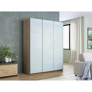 Шкаф Прайм 3 TM_L-210 Дуб сонома Стекло белое 2100*2300*570