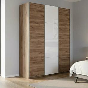 Шкаф Прайм 3 TM_L-210 Крафт табачный ЛДСП Стекло белое ЛДСП  2100*2300*570