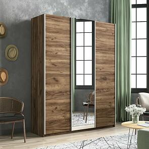 Шкаф Прайм 3 TM_L-210 Крафт табачный ЛДСП Стекло белое ЛДСП  2100*2300*570