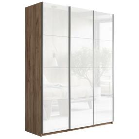 Шкаф Прайм 3 TM_L-210 Крафт табачный Стекло белое 2100*2300*570
