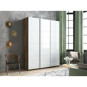 Шкаф Прайм 3 TM_L-210 Крафт табачный Стекло белое 2100*2300*570