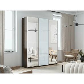 Шкаф Прайм 3 TM_L-210 Венге Зеркало Стекло белое Зеркало 2100*2300*570