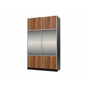 Шкаф-купе с зеркалом Торонто 2 дв. 1400 Слива валлис/Дуб ферарра