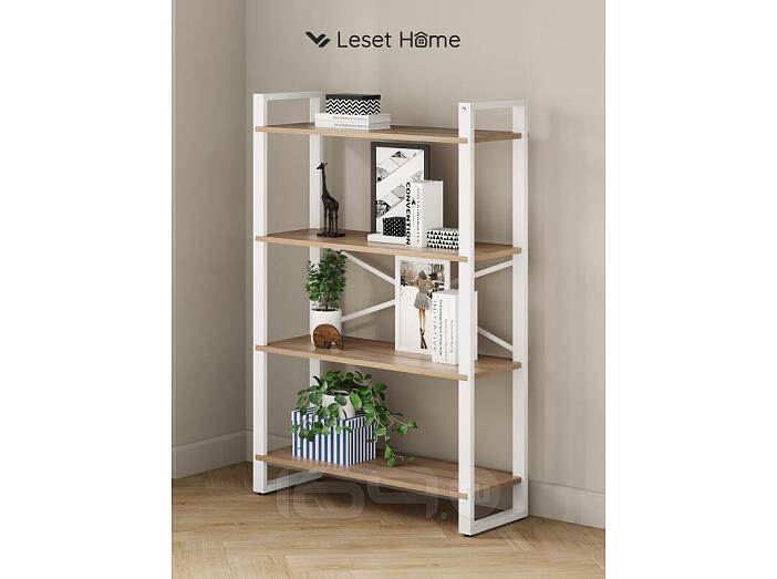 Стеллаж Leset Стилвуд 134 Белый/Дуб крафт золотой