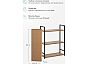 Стеллаж Leset Стилвуд 23 широкий, 3 полки Черный/Орех лион светлый