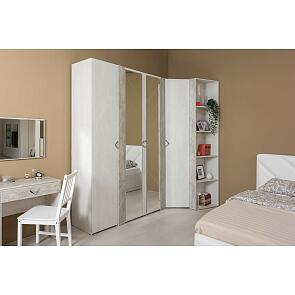 Шкаф 813x2300x813 Амели Белый/белый ЛДСП