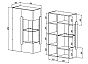 Шкаф 766x395x1262 Куба Белый глянец/дуб сонома ЛДСП