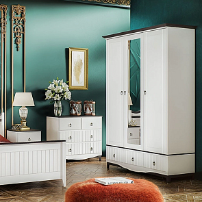 Вояж Шкаф 3-х ств (Белый, Белый)