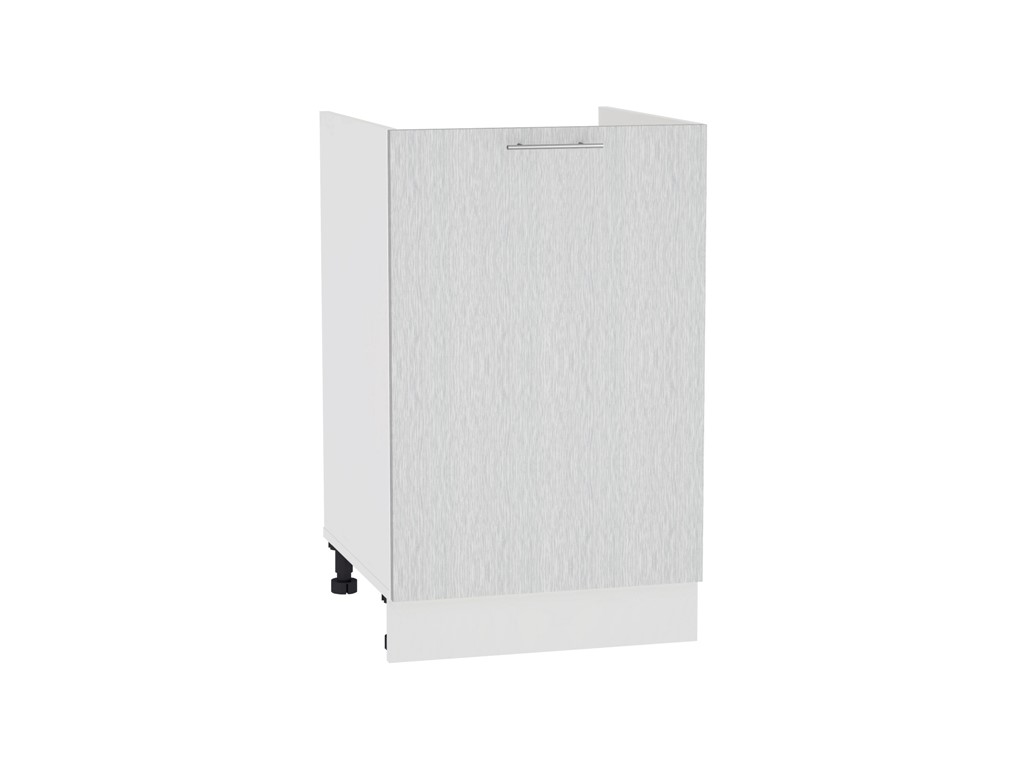 Шкаф нижний под мойку с 1-ой дверцей Валерия-М НМ 600 Серый металлик дождь-Белый