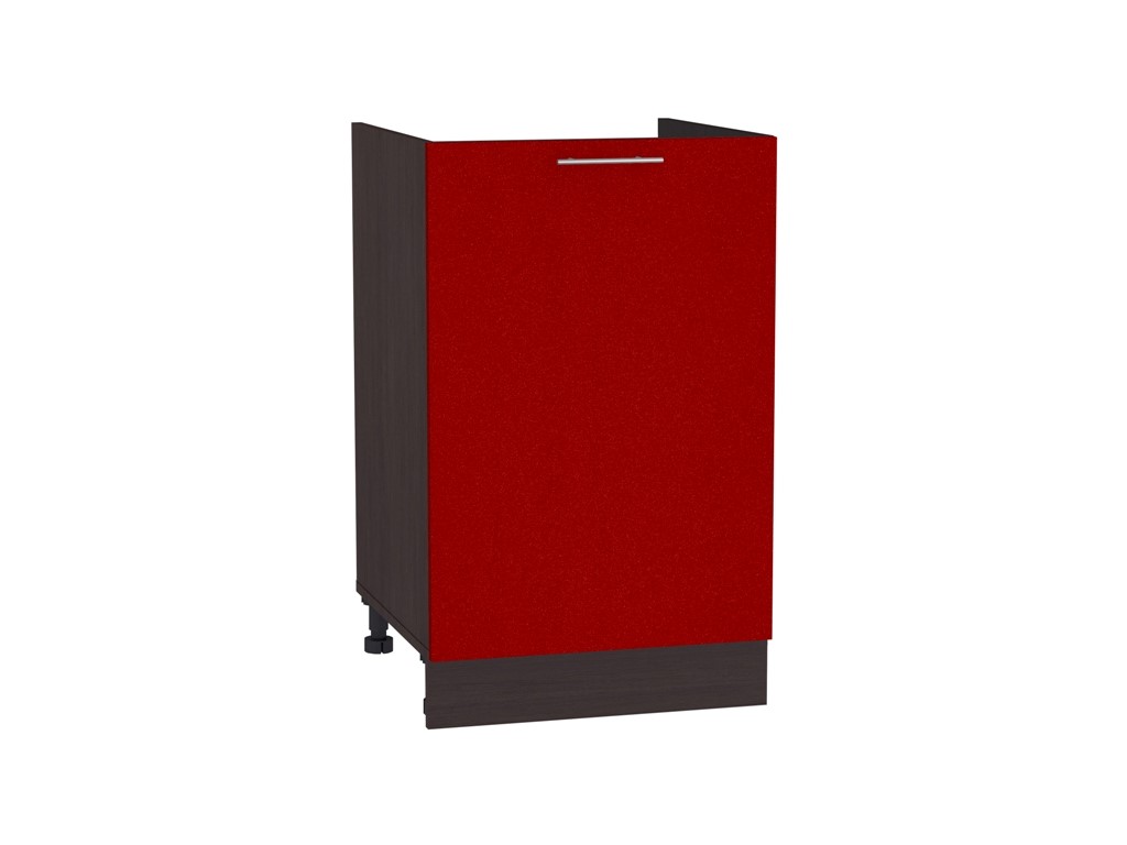 Шкаф нижний под мойку с 1-ой дверцей Валерия-М НМ 600 Гранатовый металлик-Венге