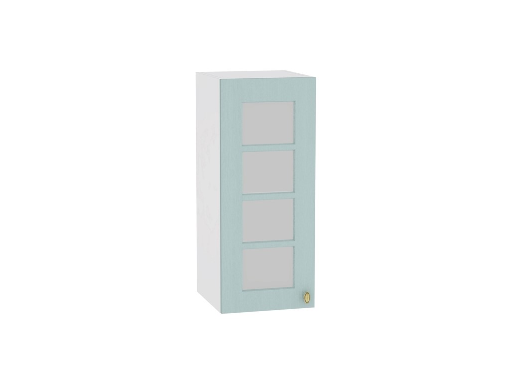Шкаф верхний с 1-ой остекленной дверцей Прованс В 300 Голубой-Белый