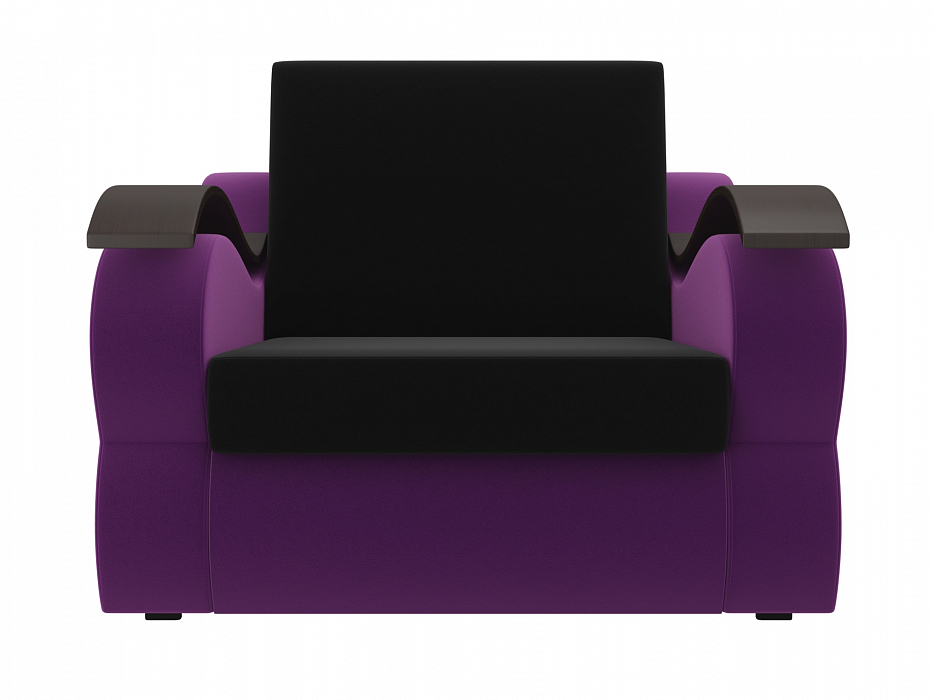 Кресло-кровать Меркурий 60 Микровельвет Черный Фиолетовый