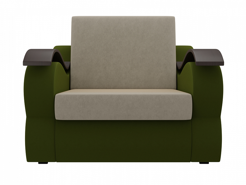 Кресло-кровать Меркурий 60 Микровельвет Бежевый Зеленый