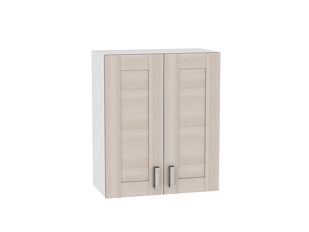 Шкаф верхний с 2-мя дверцами Лофт В 609 Cappuccino Veralinga-Белый