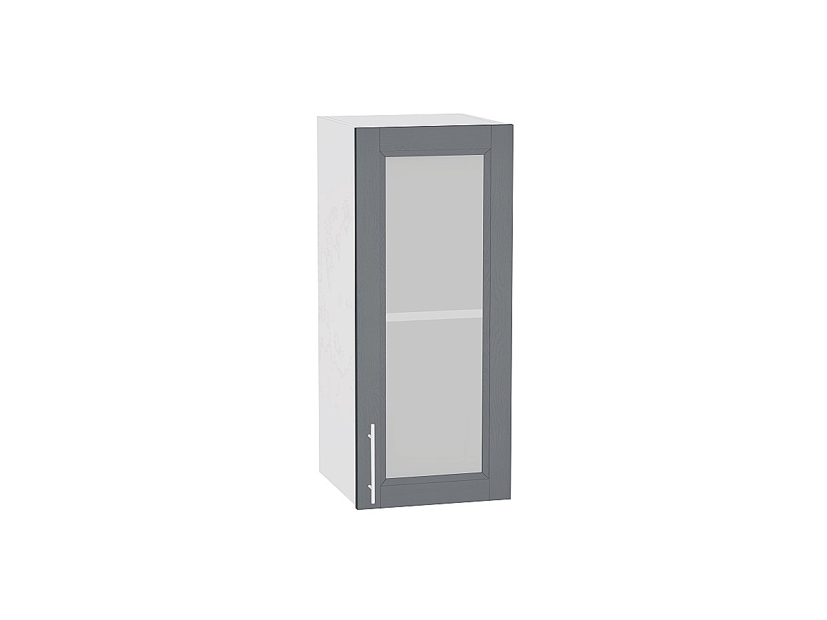 Шкаф верхний с 1-ой остекленной дверцей Сканди В 300 Graphite Softwood-Белый