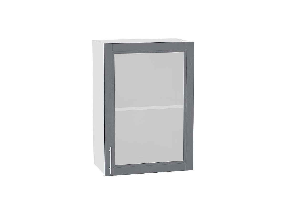 Шкаф верхний с 1-ой остекленной дверцей Сканди В 509 Graphite Softwood-Белый