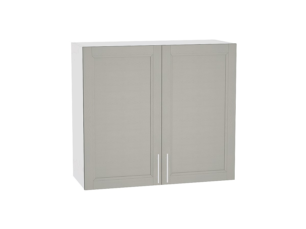 Шкаф верхний с 2-мя дверцами Сканди В 800 Grey Softwood-Белый