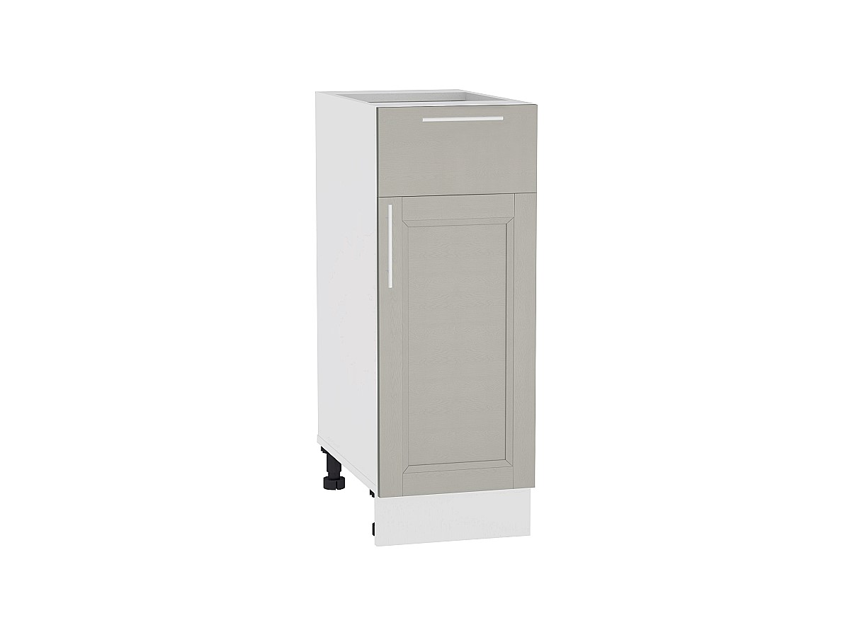 Шкаф нижний с 1-ой дверцей и ящиком Сканди Н 301 Grey Softwood-Белый