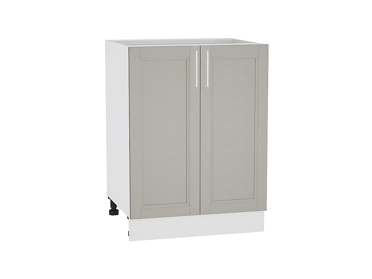 Шкаф нижний с 2-мя дверцами Сканди Н 600 Grey Softwood-Белый