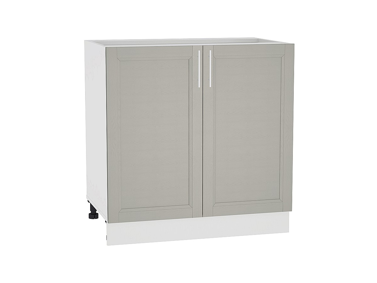 Шкаф нижний с 2-мя дверцами Сканди Н 800 Grey Softwood-Белый