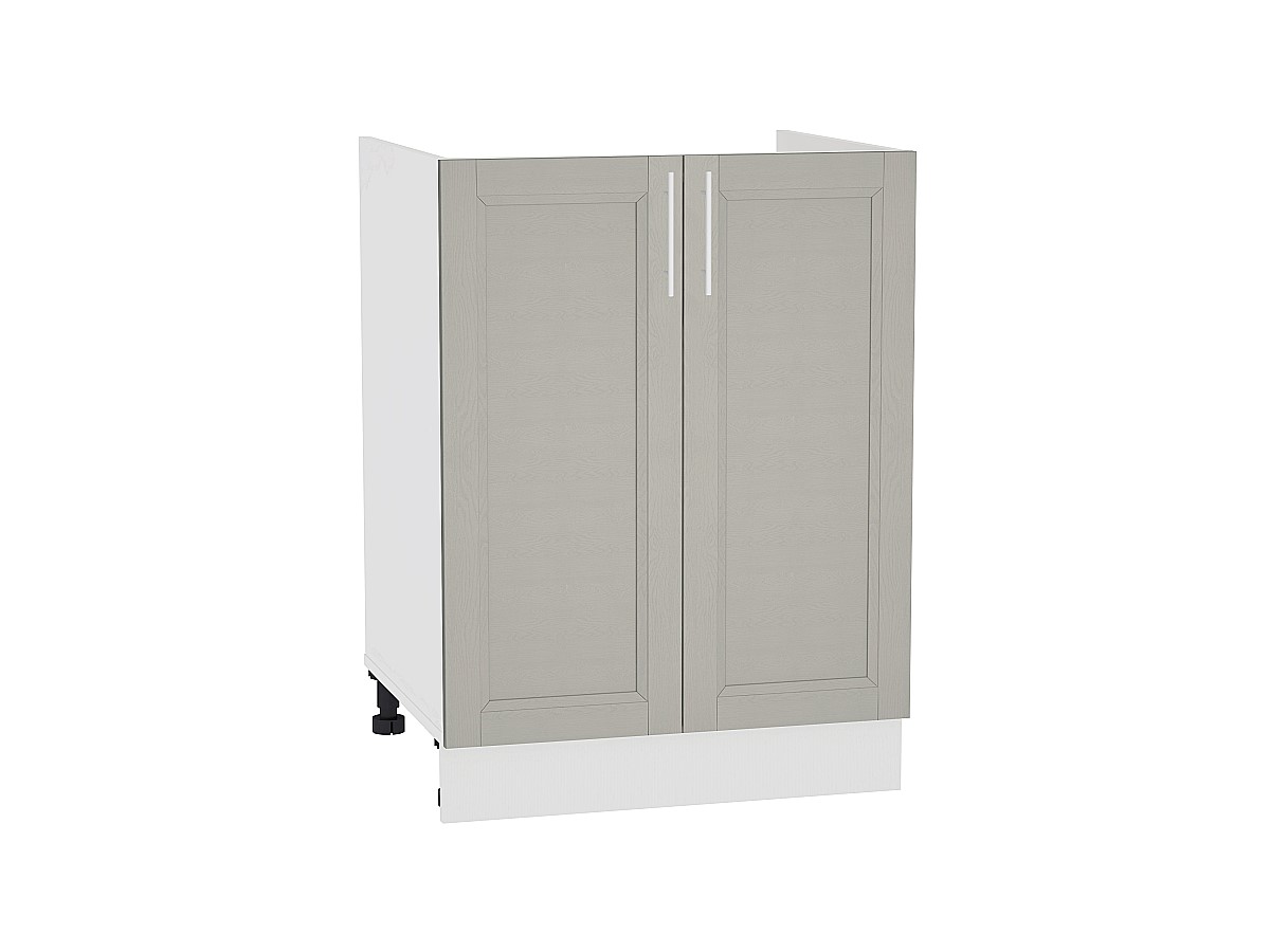 Шкаф нижний под мойку с 2-мя дверцами Сканди НМ 600 Grey Softwood-Белый
