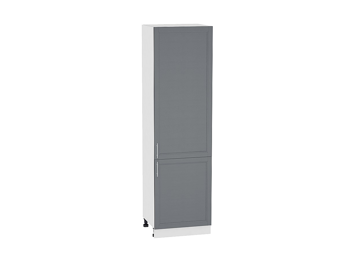 Шкаф пенал с 2-мя дверцами Сканди ШП 600 (для верхних шкафов высотой 720) Graphite Softwood-Белый