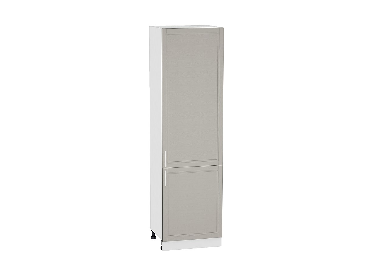 Шкаф пенал с 2-мя дверцами Сканди ШП 600 (для верхних шкафов высотой 720) Grey Softwood-Белый