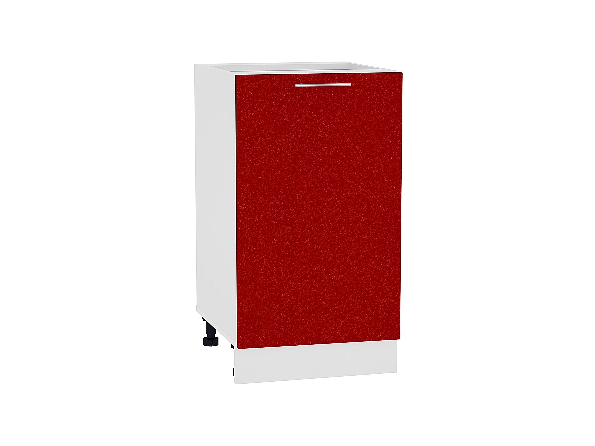 Шкаф нижний с 1-ой дверцей Валерия-М Н 450 Гранатовый металлик-Белый