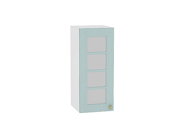 Шкаф верхний с 1-ой остекленной дверцей Прованс В 309 Голубой-Белый 