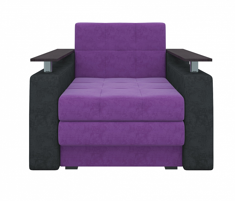 Кресло-кровать Мираж Микровельвет Фиолетовый Черный