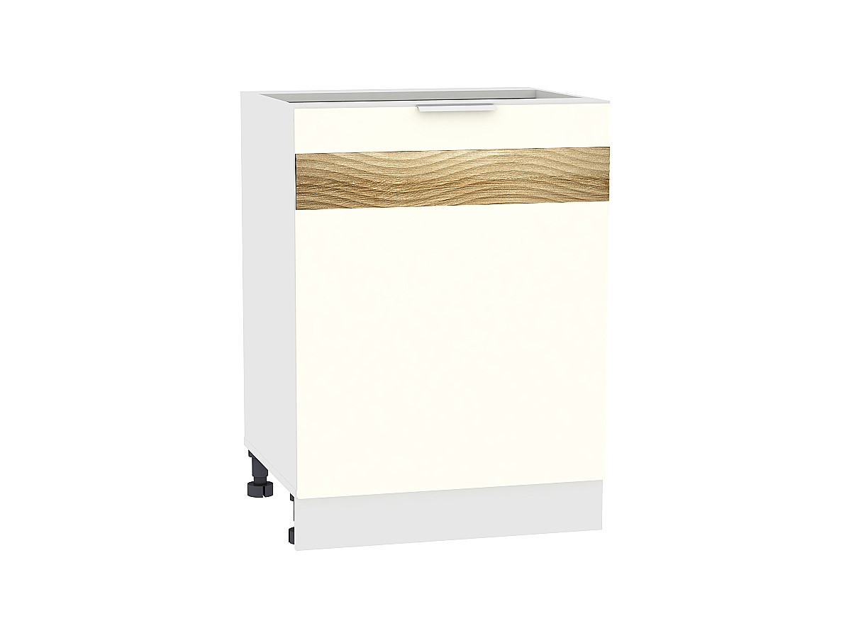 Шкаф нижний с 1-ой дверцей Терра DL Н 600 Ваниль Софт-Белый