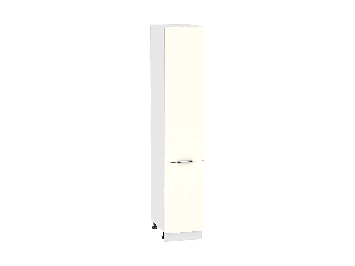 Шкаф пенал с 2-мя дверцами Терра ШП 400 (для верхних шкафов высотой 720) Ваниль Софт-Белый
