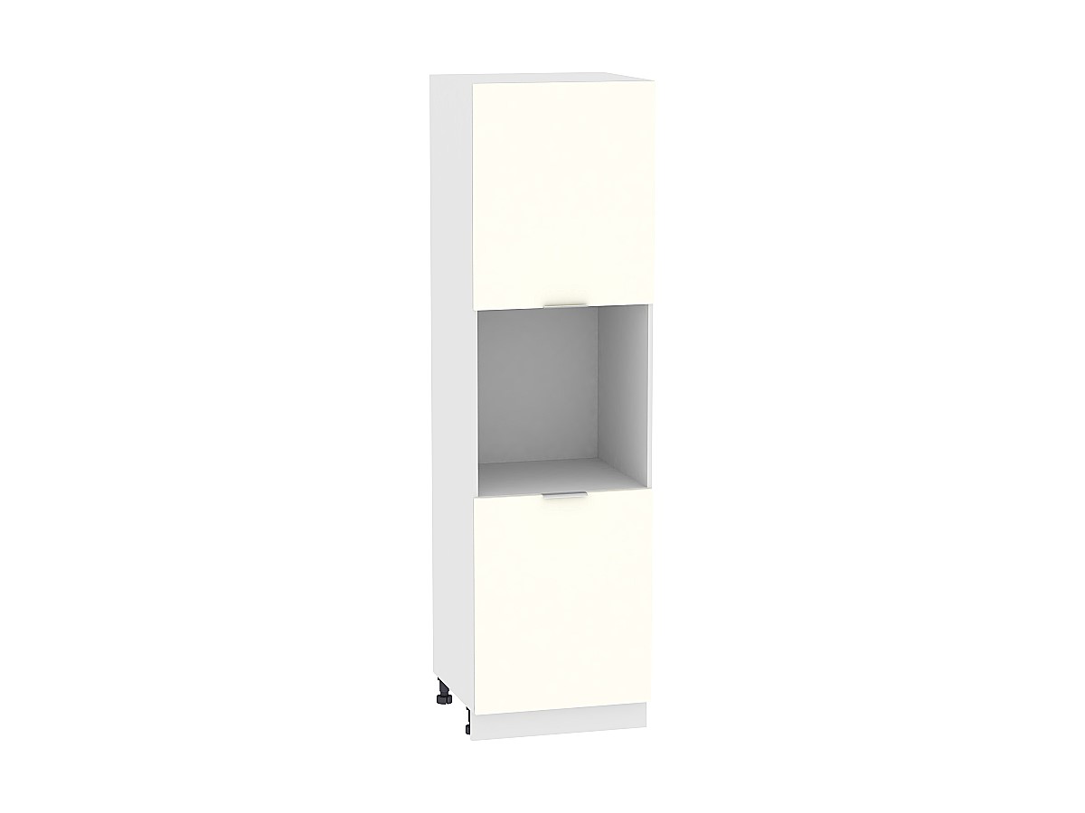 Шкаф пенал под бытовую технику с 2-мя дверцами Терра ШП 600Н (для верхних шкафов высотой 920) Ваниль Софт-Белый